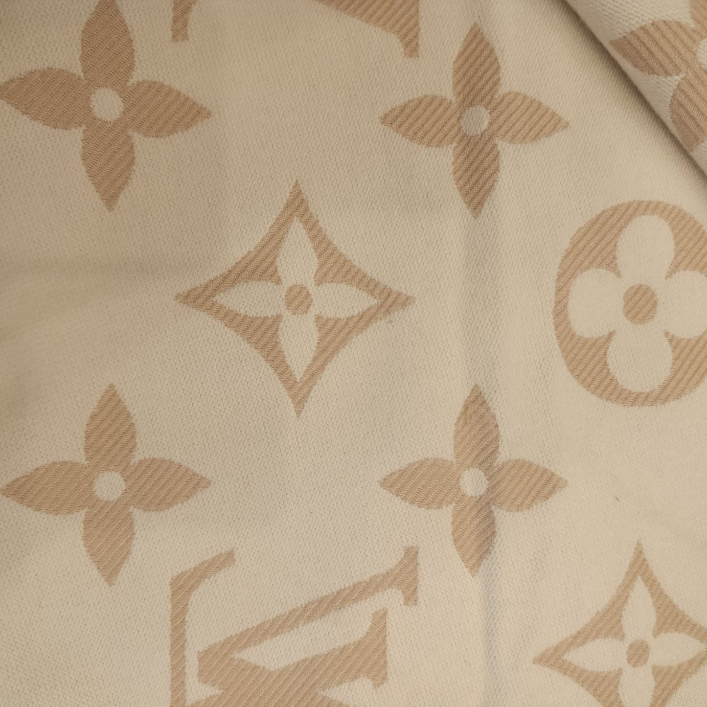 Sciarpa Louis Vuitton rosa cipria crema