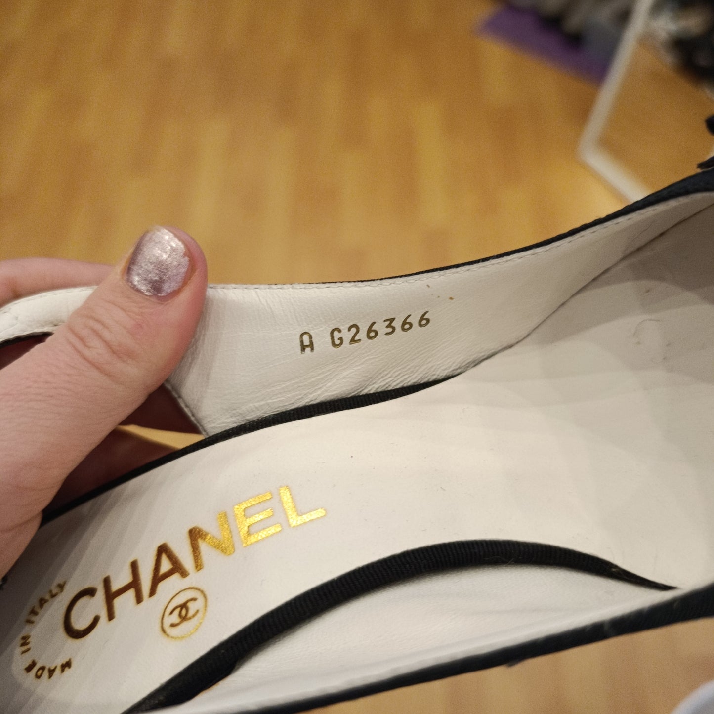 Tacchi Chanel n*37.5 b/n