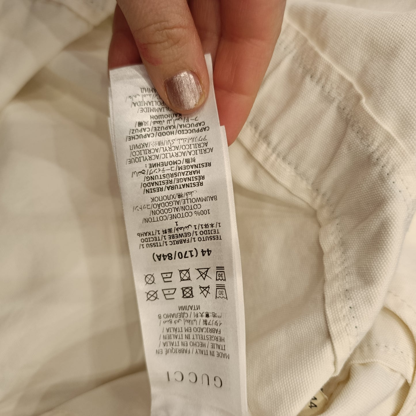 Giacca Gucci denim bianca tg 44 over