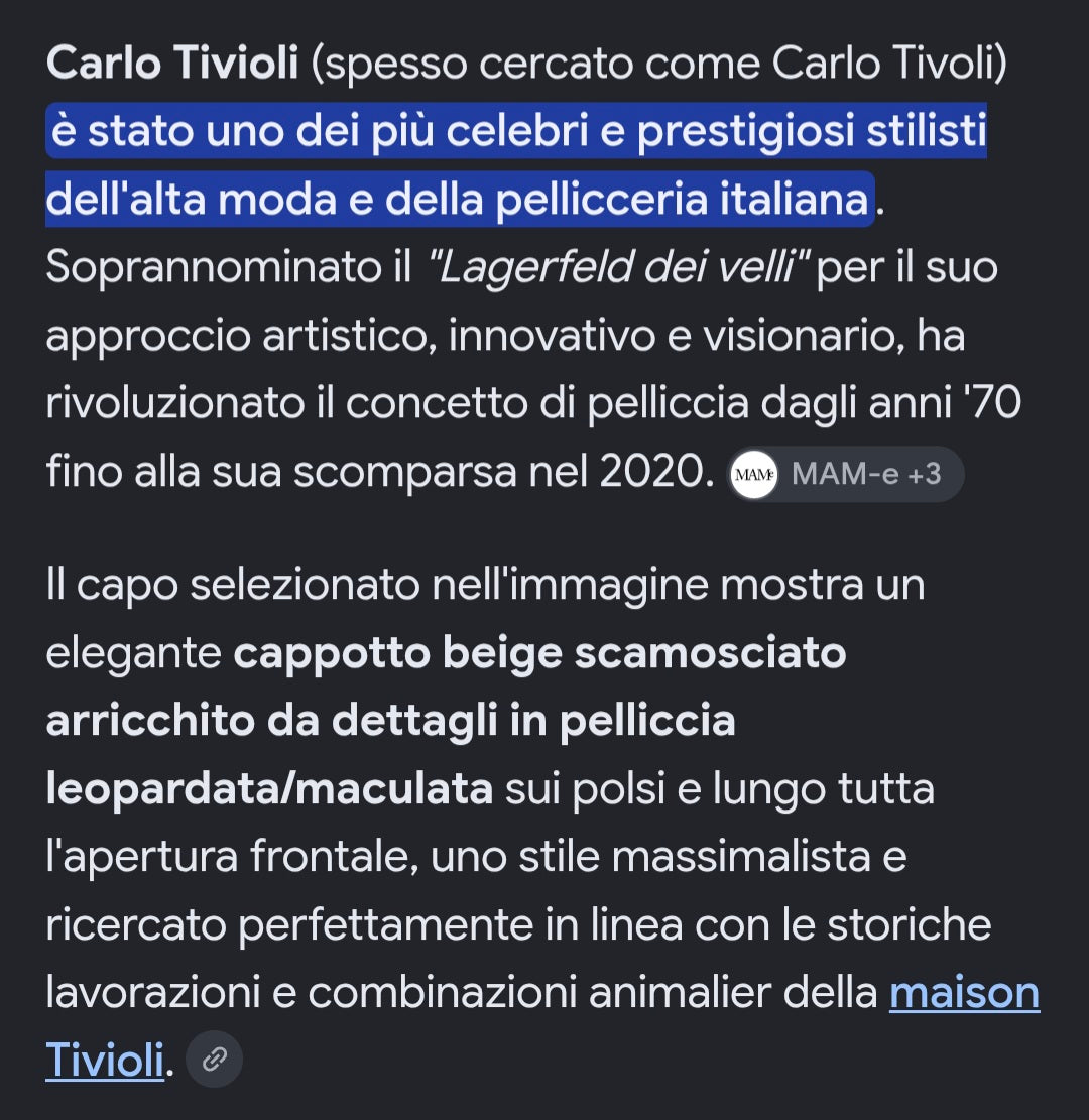 Cappotto vintage Carlo Tivioli tg U