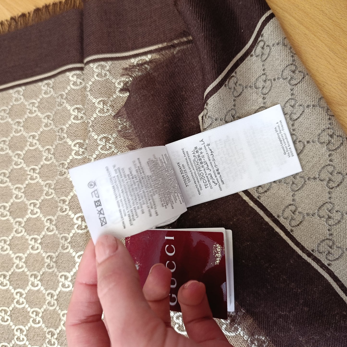 Sciarpa Gucci nuova con cartellino lurex
