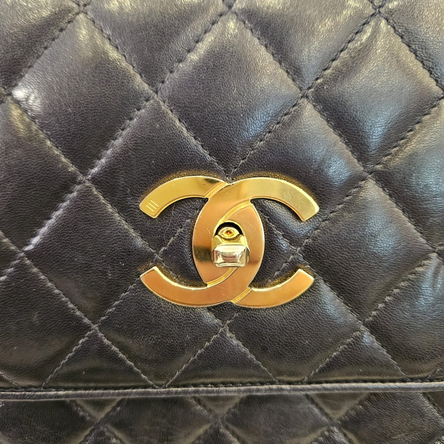 Borsa Chanel vintage blu notte