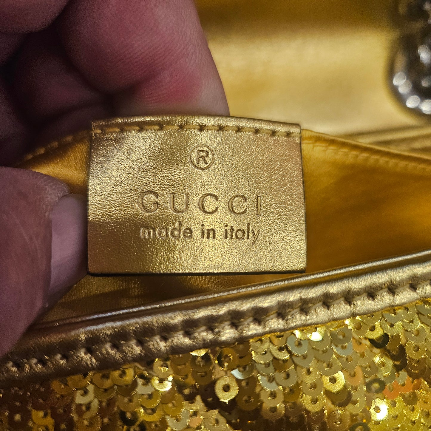 Gucci Marmont con pailettes