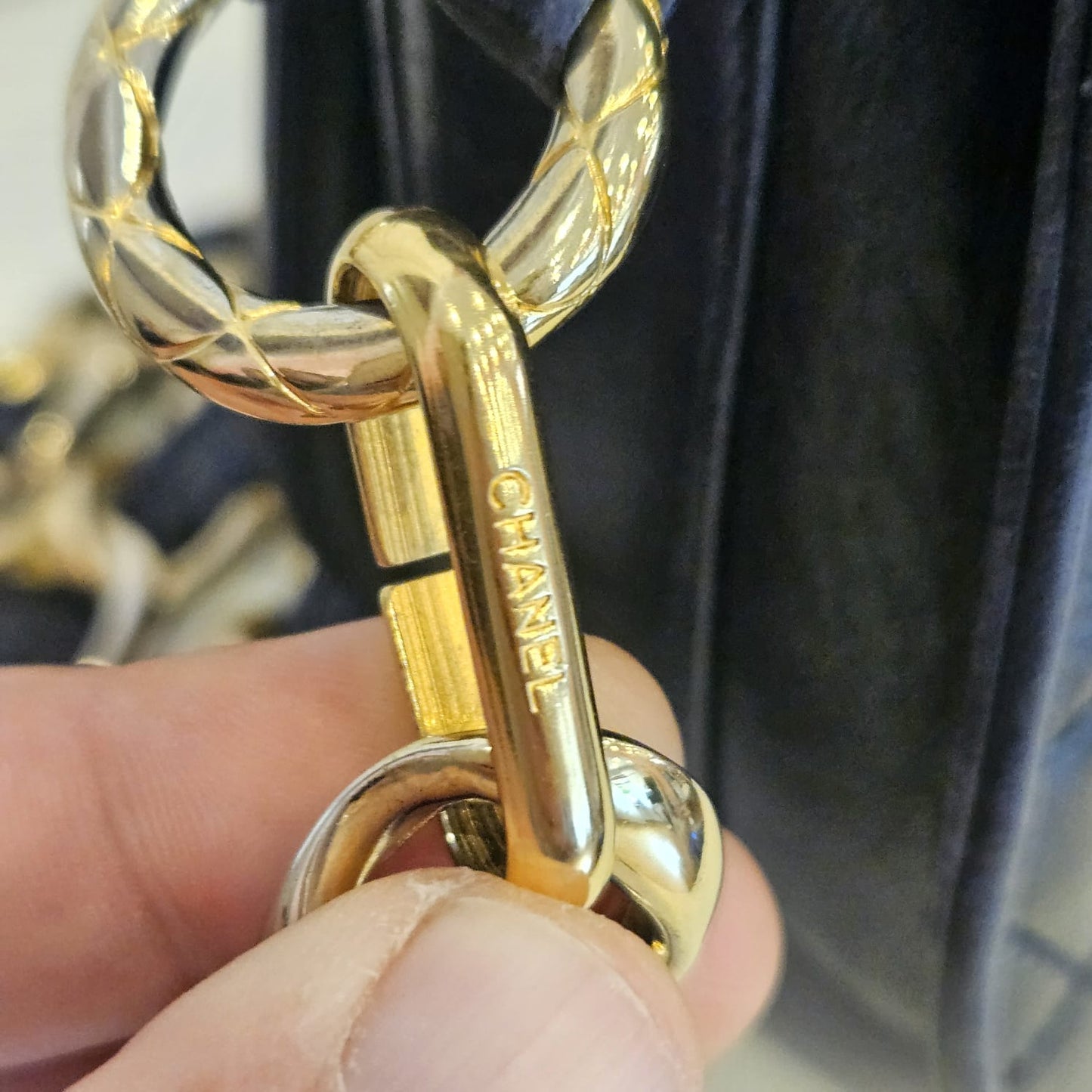 Borsa Chanel vintage blu notte