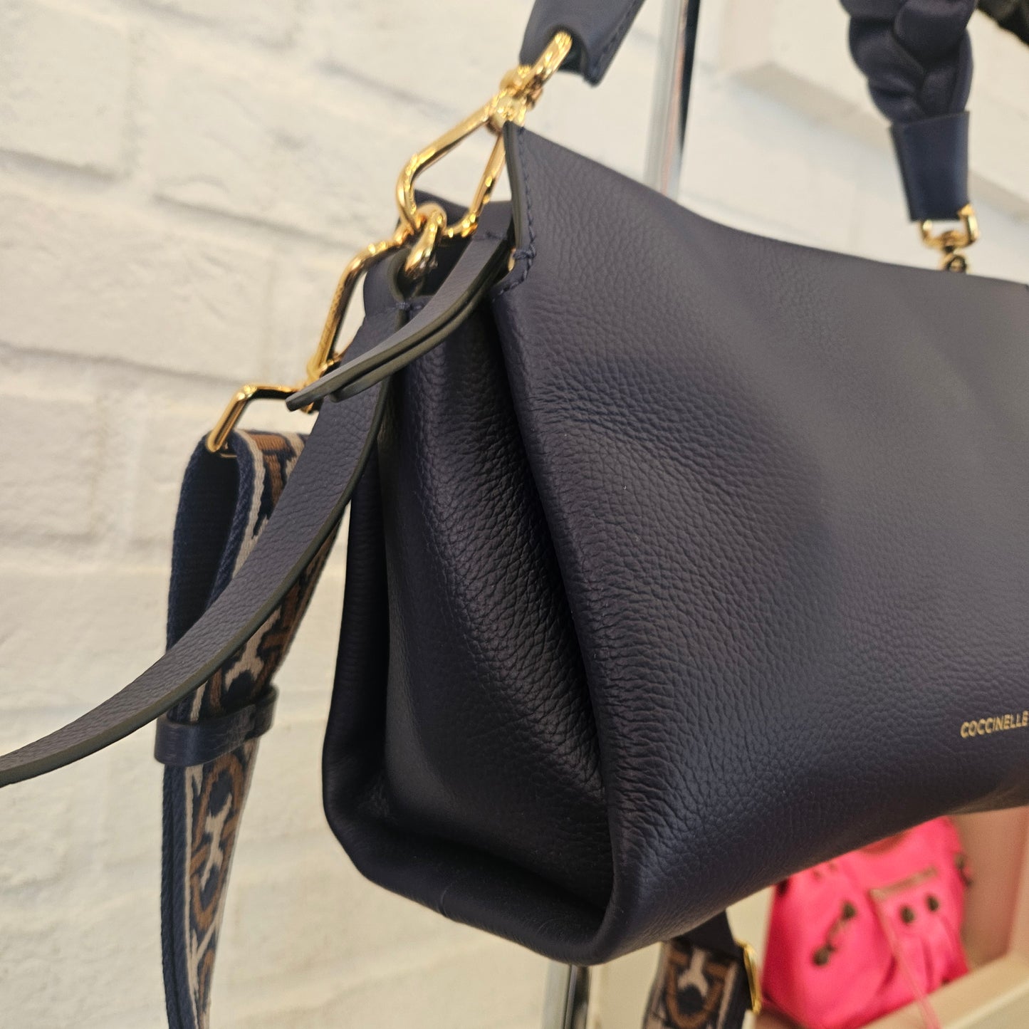 Borsa Coccinelle blu con tracolla
