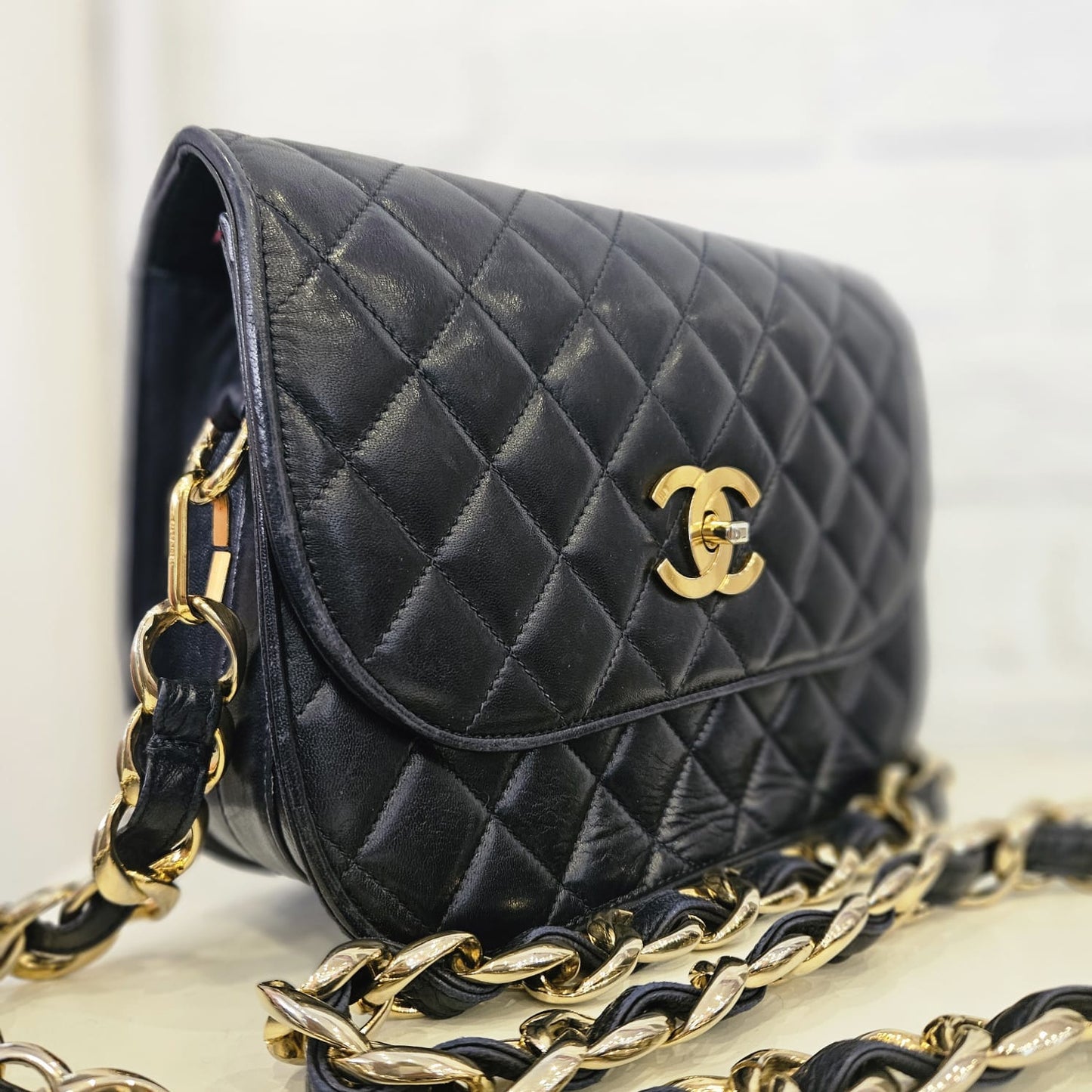Borsa Chanel vintage blu notte