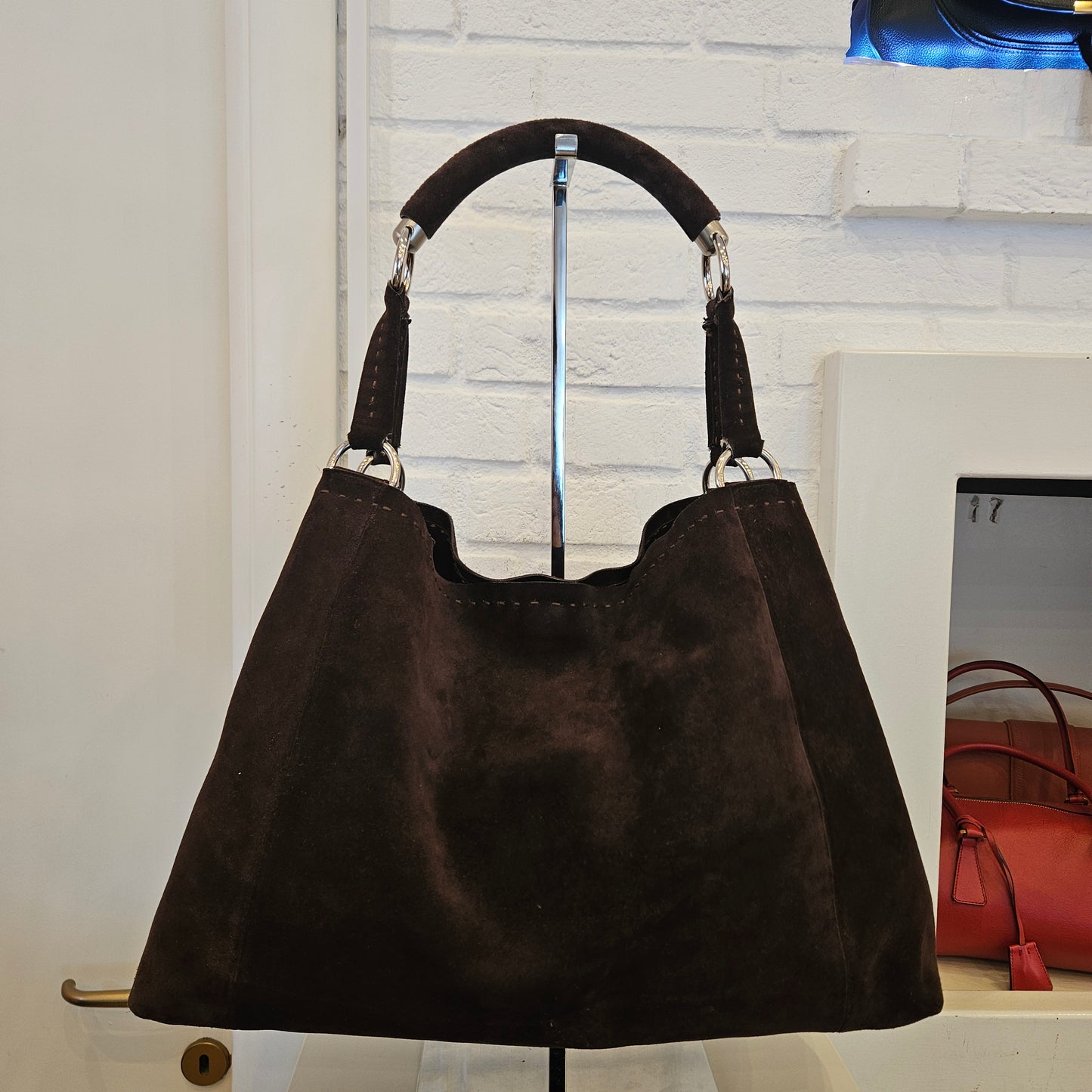 Borsa Prada in camoscio