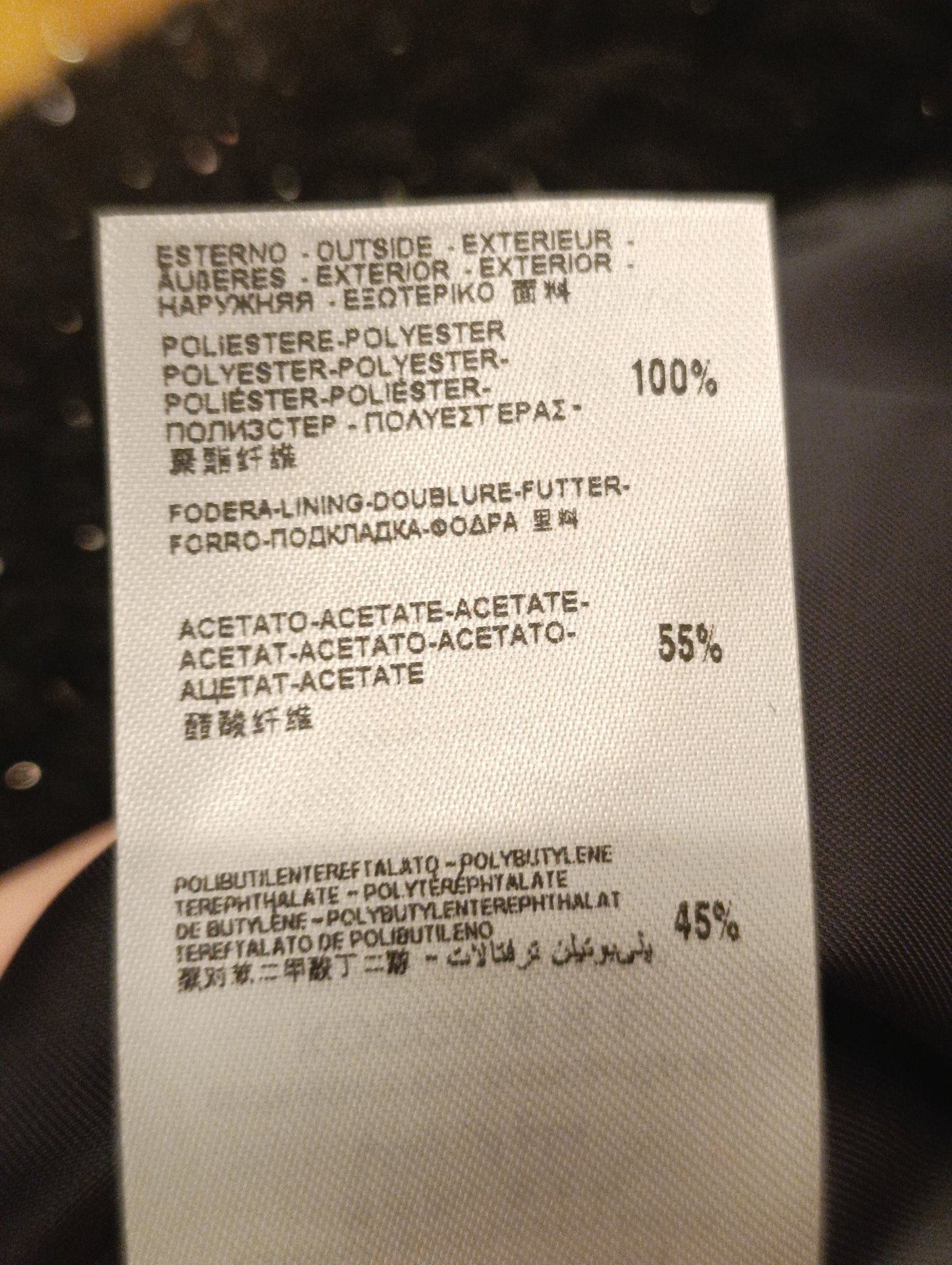 Teddy nero lurex Kocca tg XS