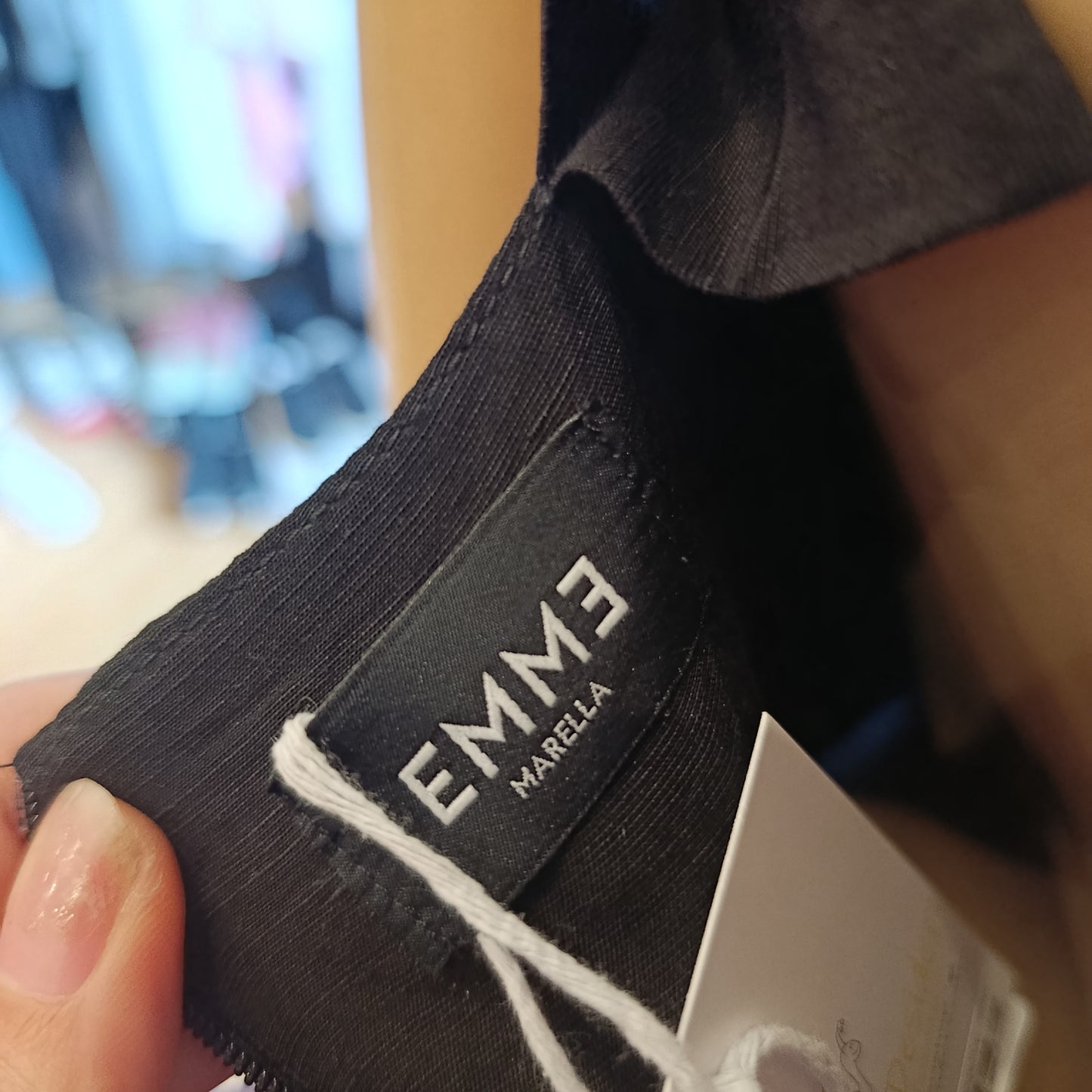 Abito emme marella nero tg 40/42 in lino