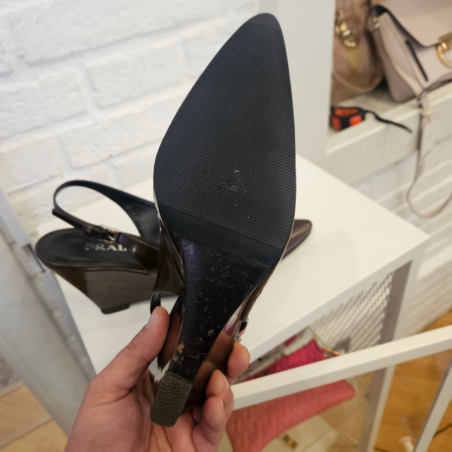 Zeppe Prada a punta n 37.5