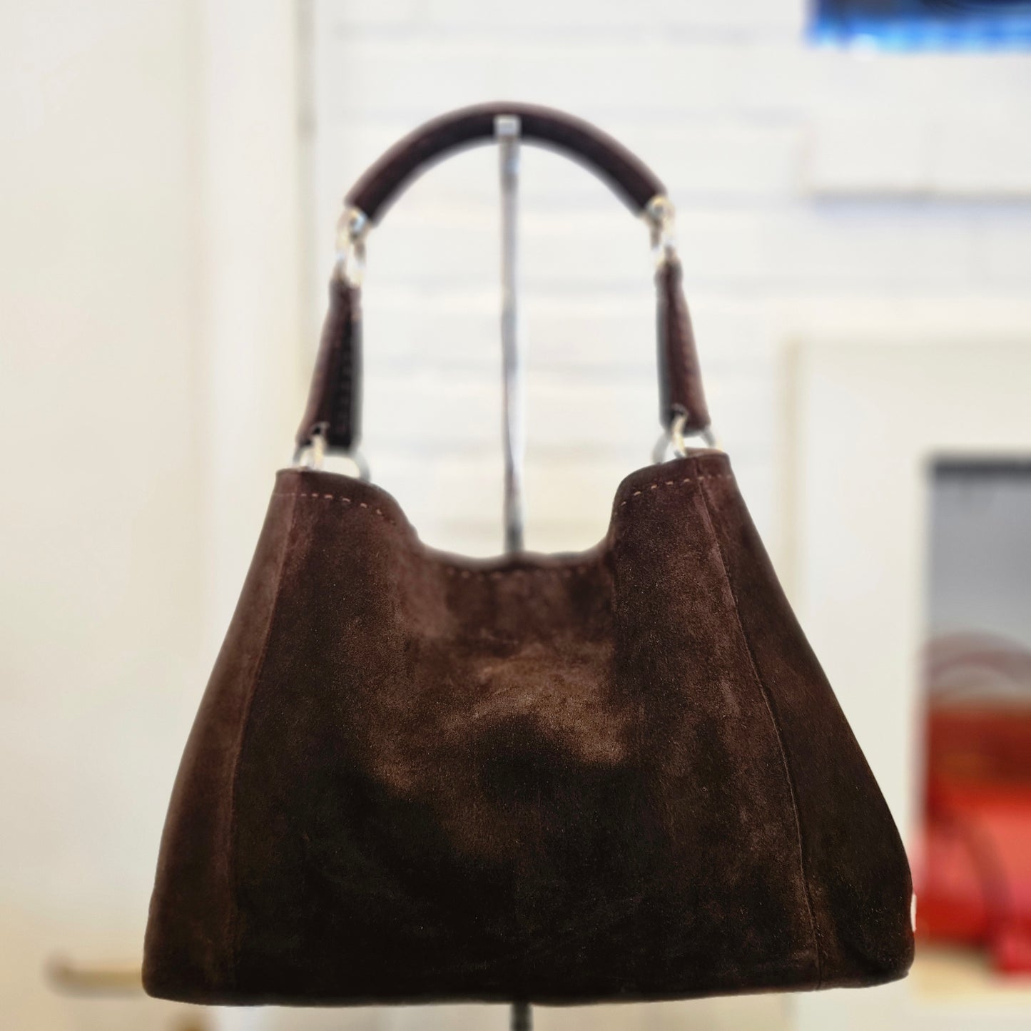 Borsa Prada in camoscio
