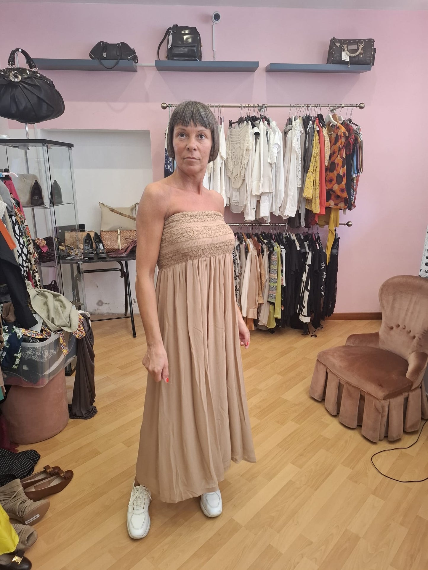 Abito twinset marrone estivo tg s