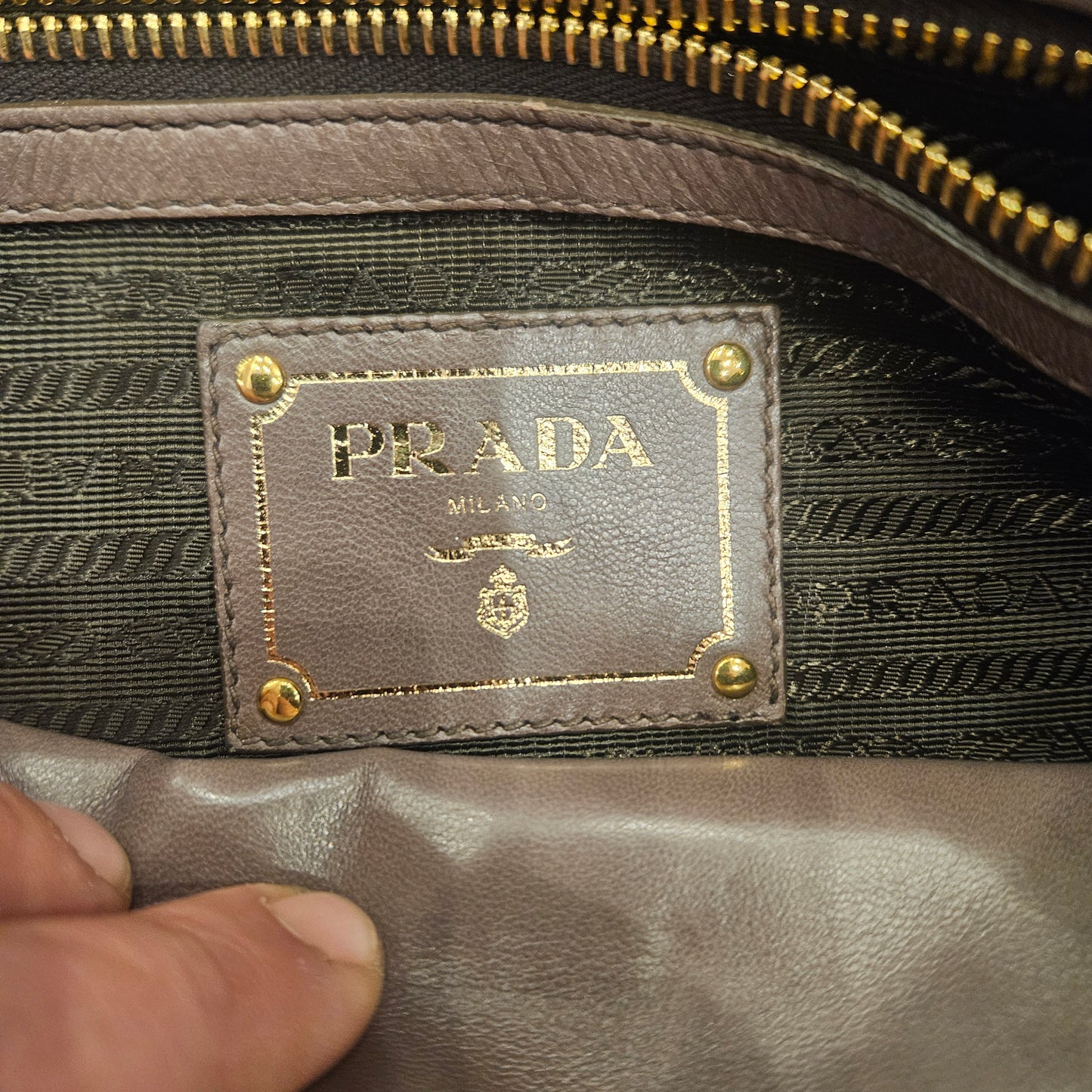 Pochette Prada bambù