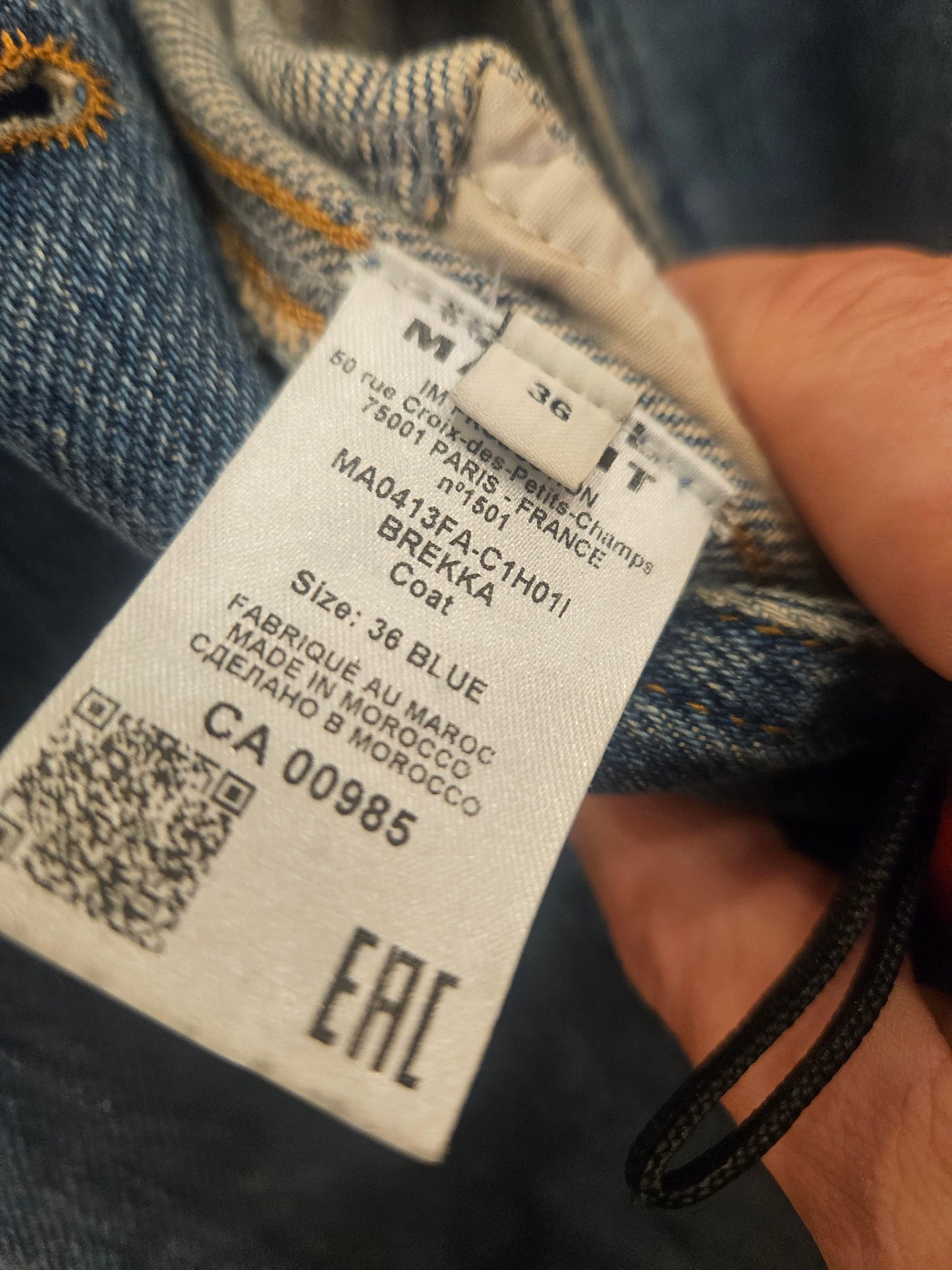 Trench in denim Isabel Marant tg 36fr 40IT