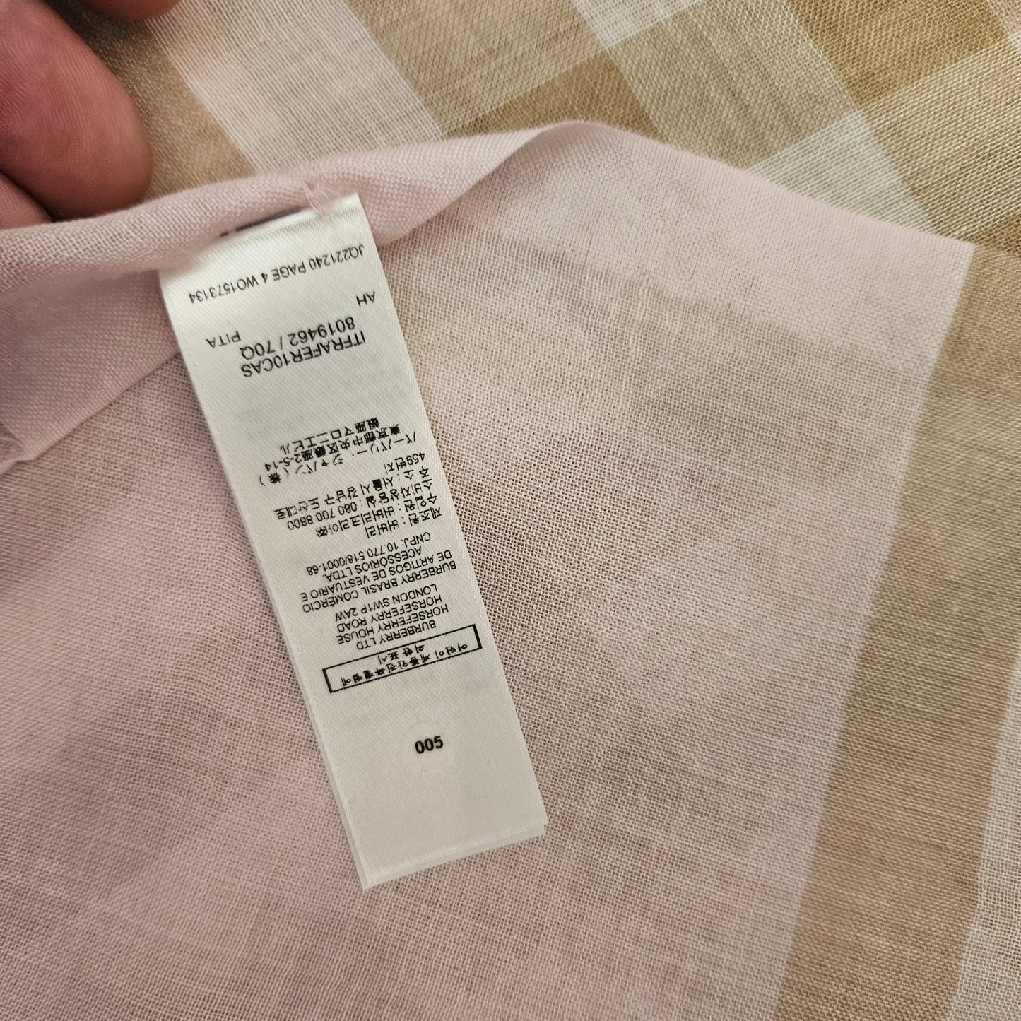 Sciarpetta Burberry seta