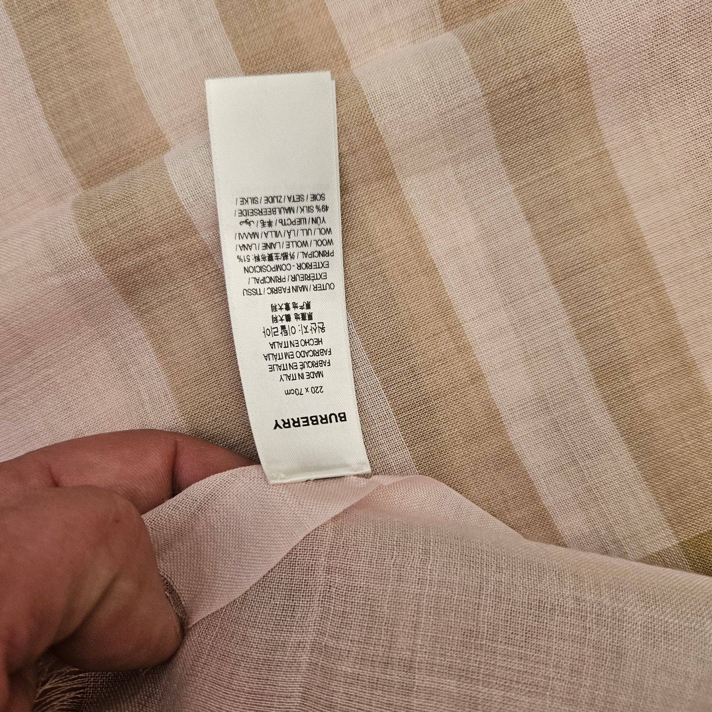 Sciarpetta Burberry seta
