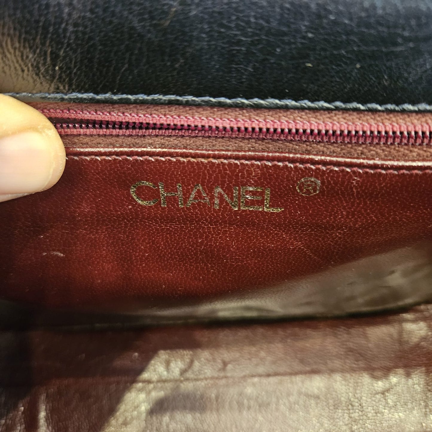 Borsa Chanel vintage blu notte