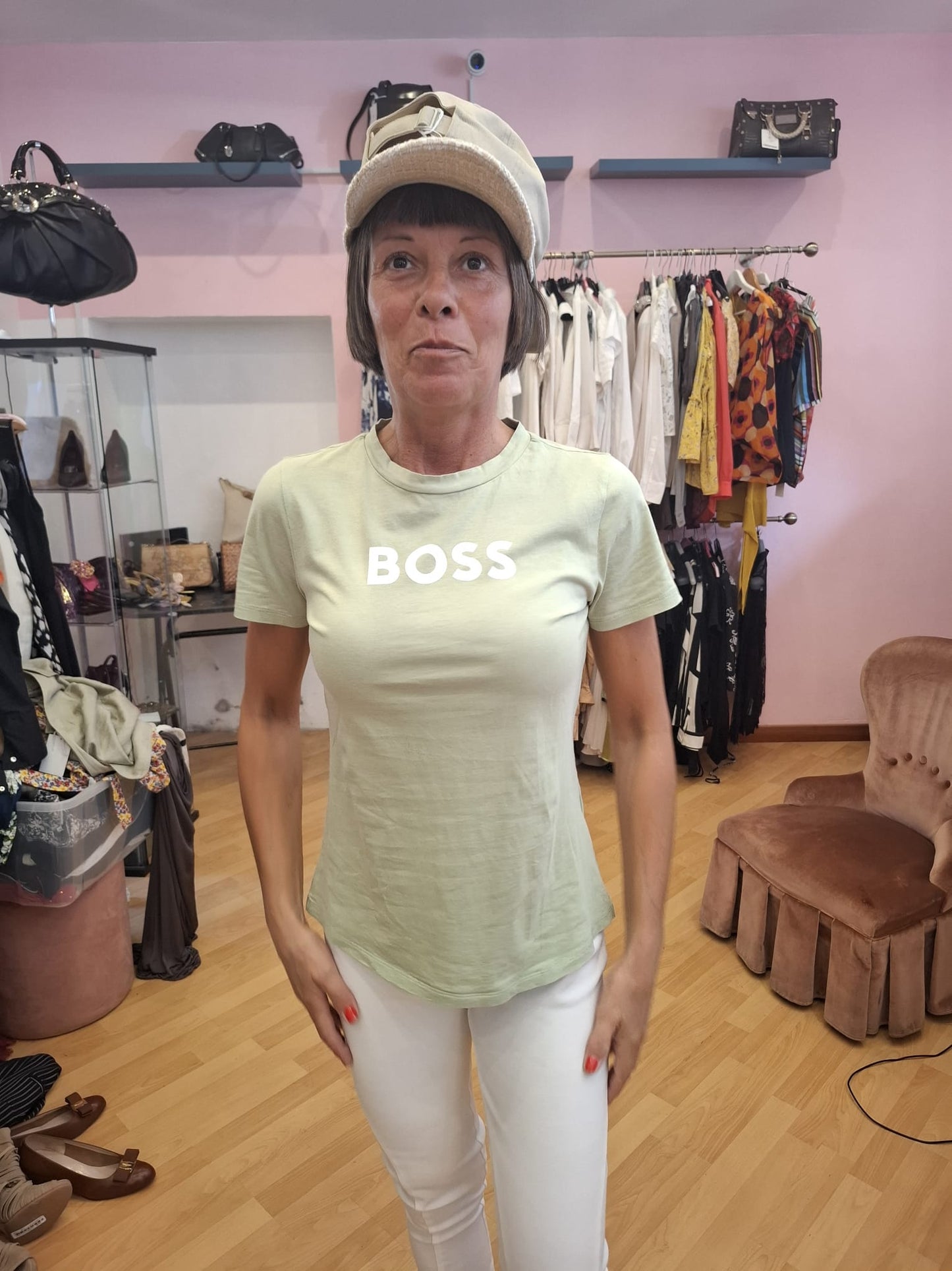 Maglia boss verde menta tg M