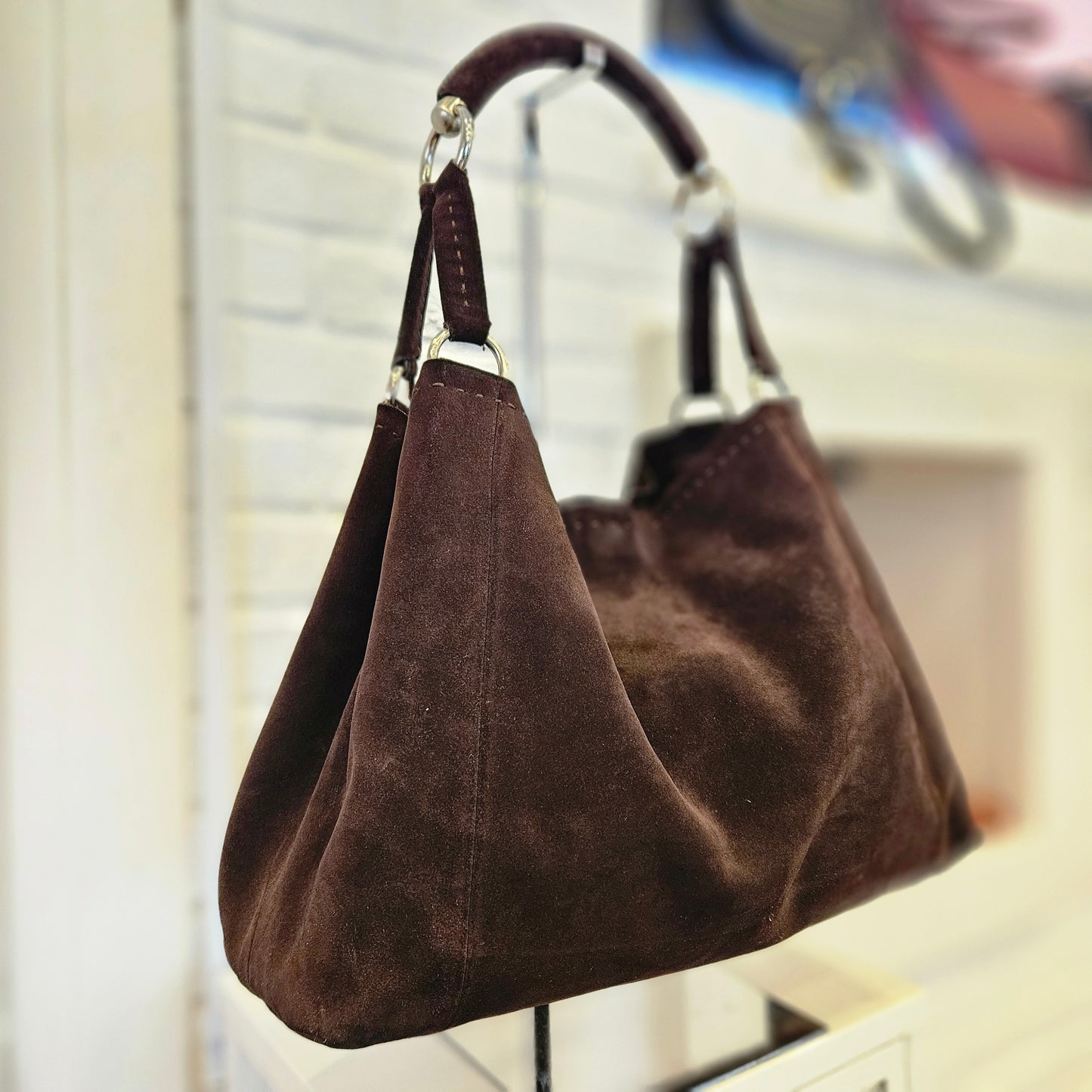 Borsa Prada in camoscio