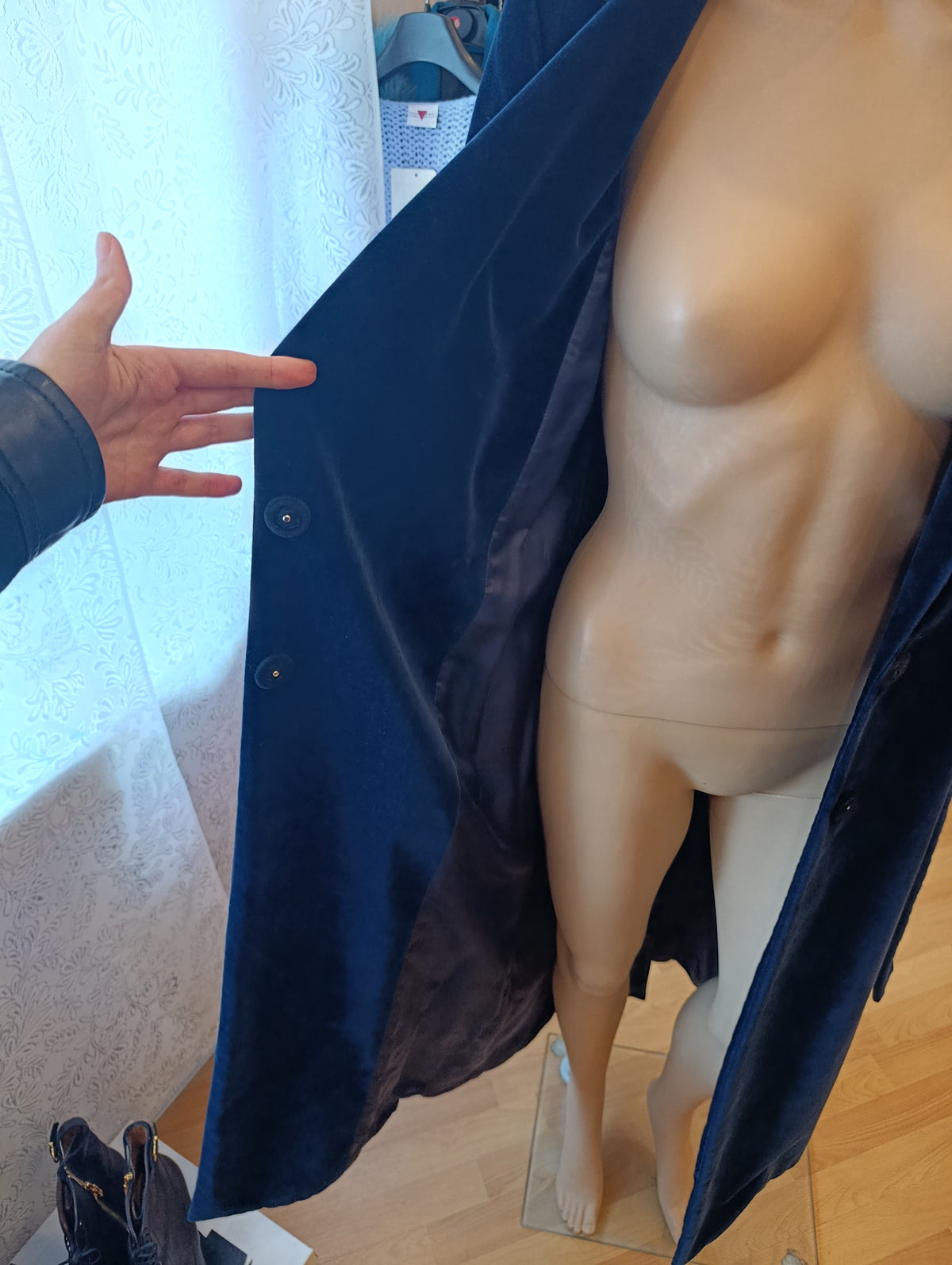 Cappotto in velluto Off tg 40