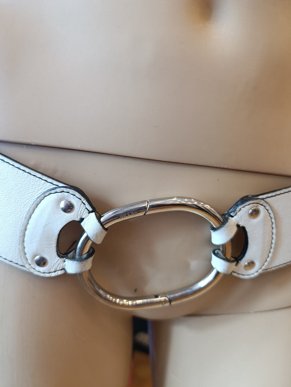 Maxi cintura Prada bianca