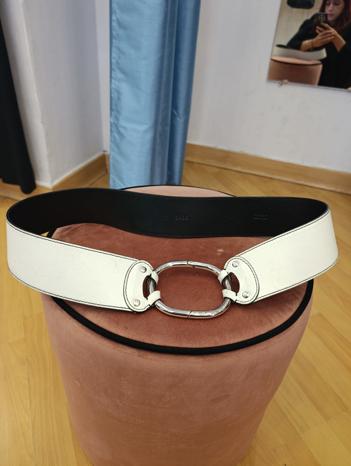 Maxi cintura Prada bianca