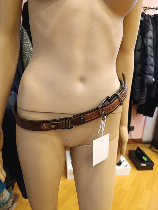 Cintura in pelle bikkembergs taglia 48