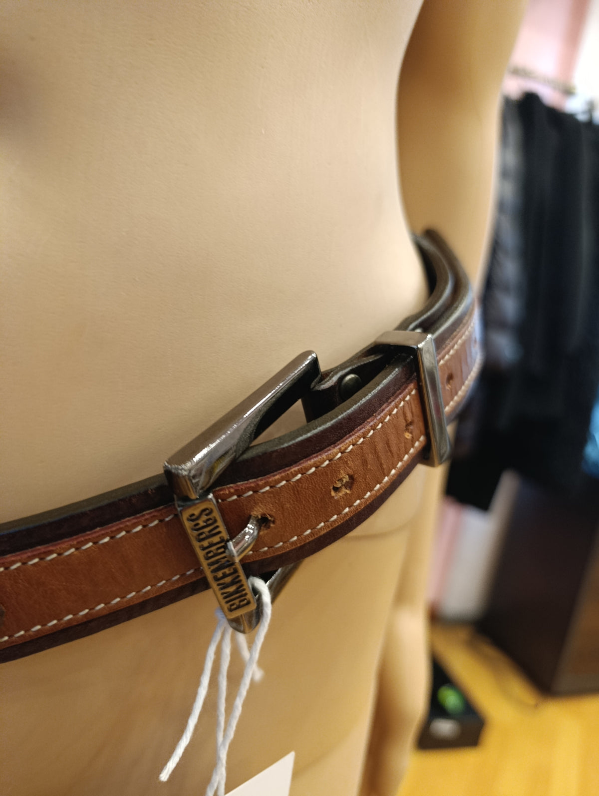 Cintura in pelle bikkembergs taglia 48