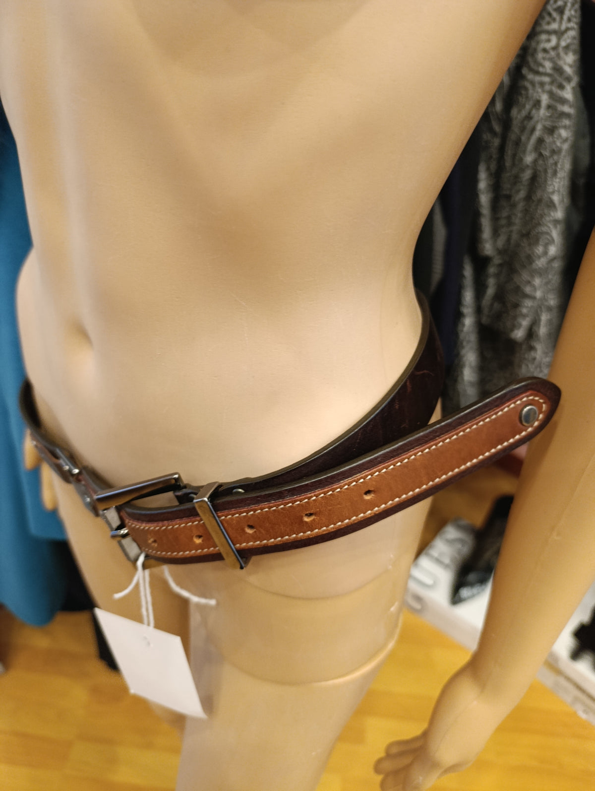 Cintura in pelle bikkembergs taglia 48