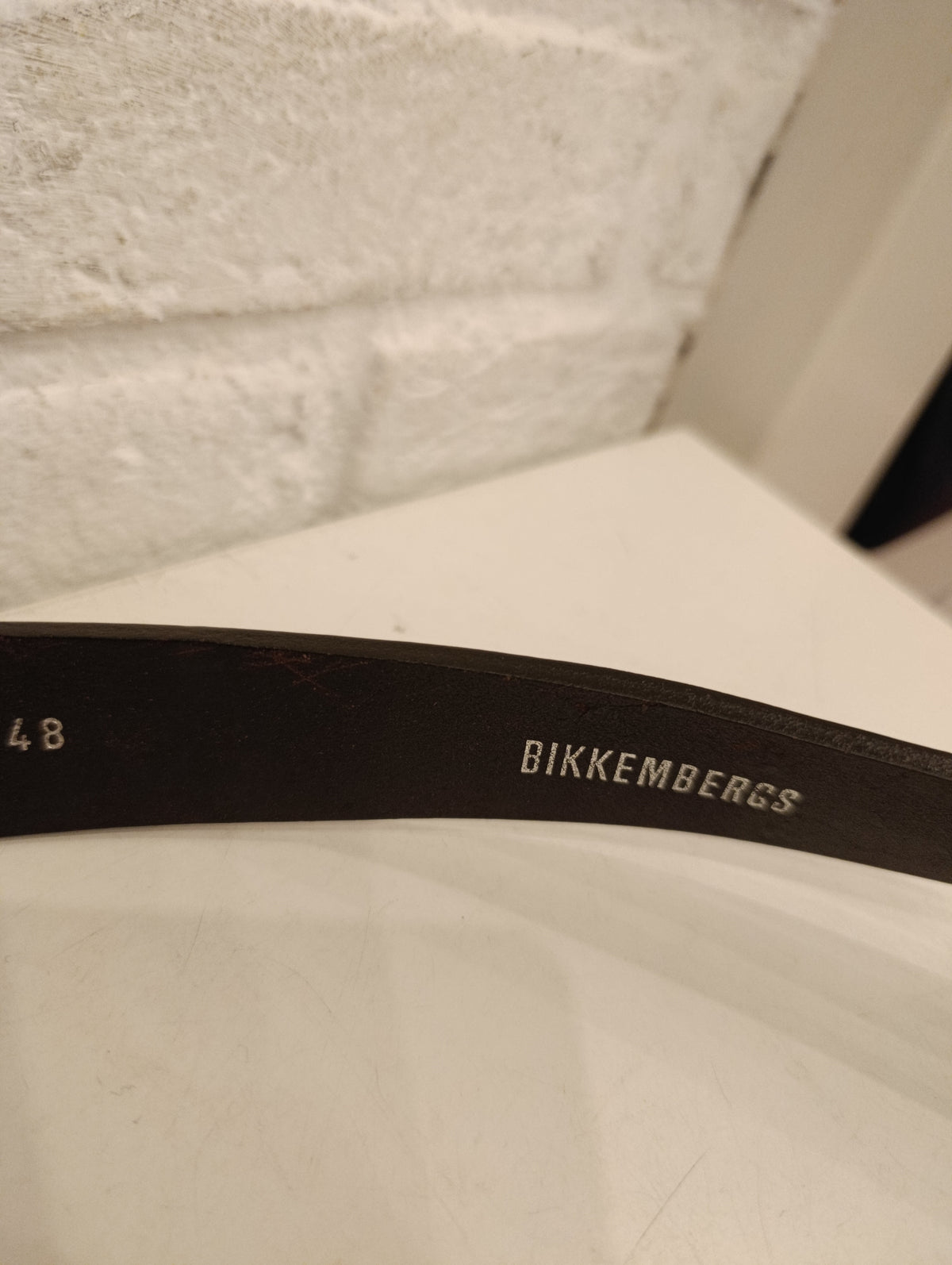 Cintura in pelle bikkembergs taglia 48
