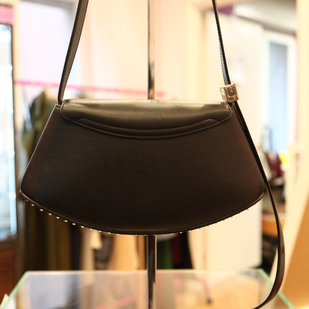Borsa a Tracolla Jil Sander Eldorado Small in Pelle Nera – Second hand d'autore