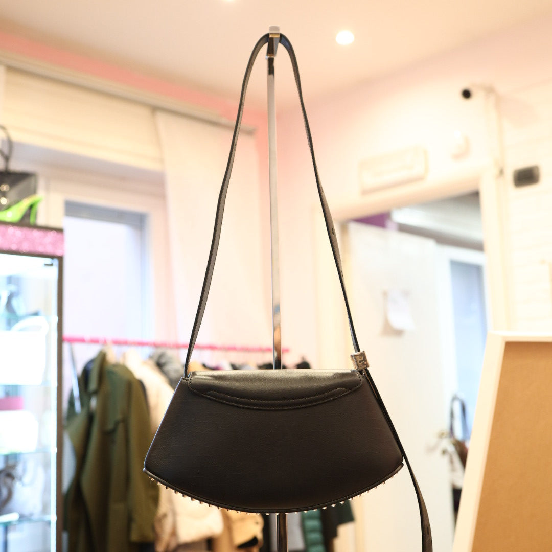 Borsa a Tracolla Jil Sander Eldorado Small in Pelle Nera – Second hand d'autore