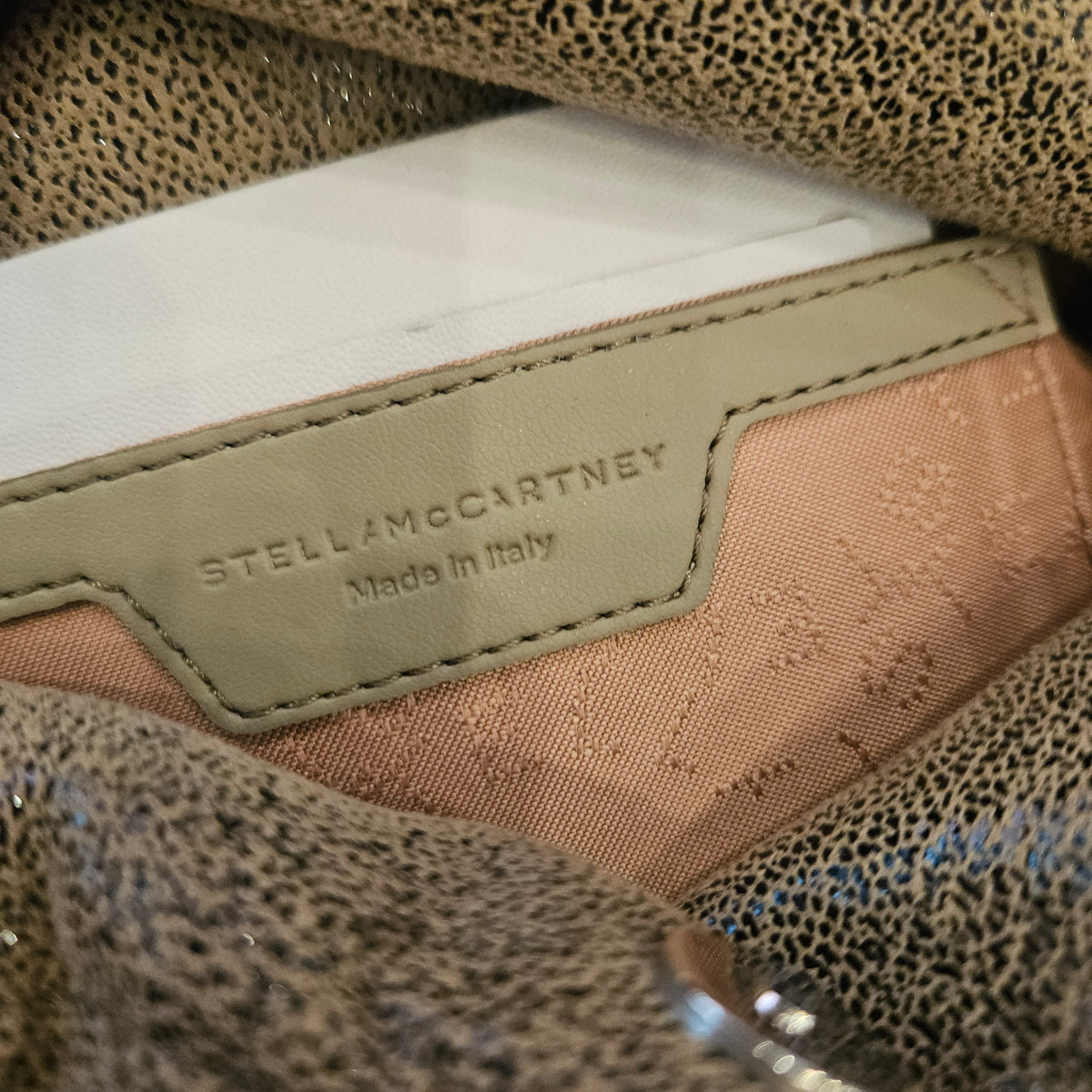 Borsa Stella McCartney Falabella Effetto Cracklé Oro/Bronzo