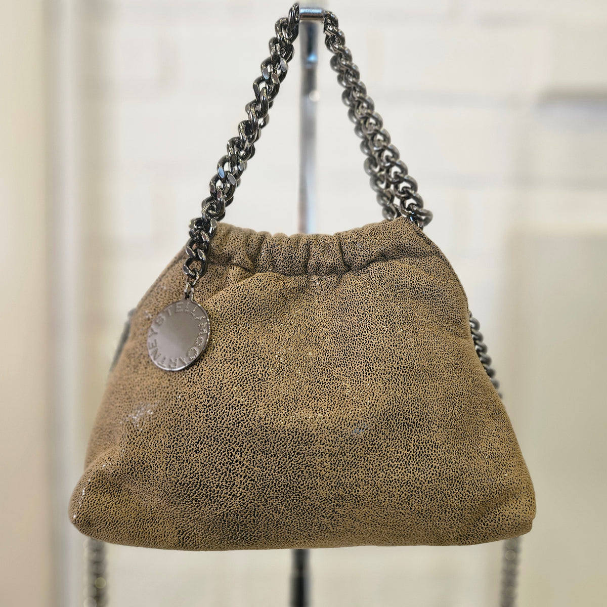 Borsa Stella McCartney Falabella Effetto Cracklé Oro/Bronzo
