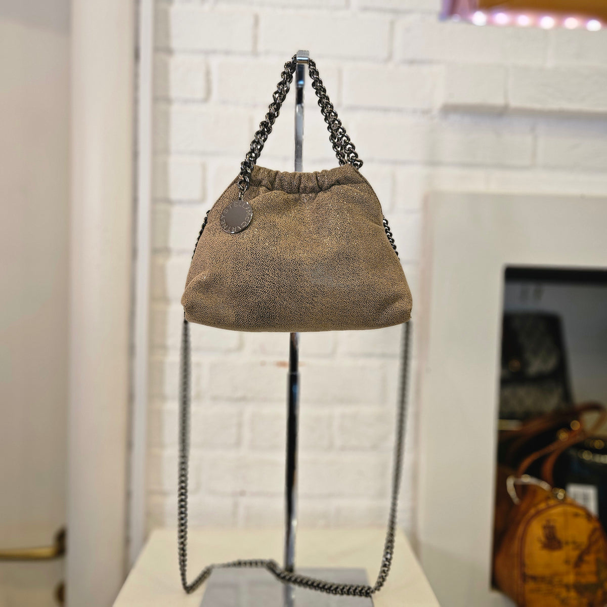Borsa Stella McCartney Falabella Effetto Cracklé Oro/Bronzo