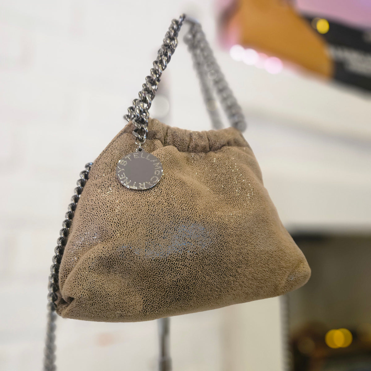 Borsa Stella McCartney Falabella Effetto Cracklé Oro/Bronzo