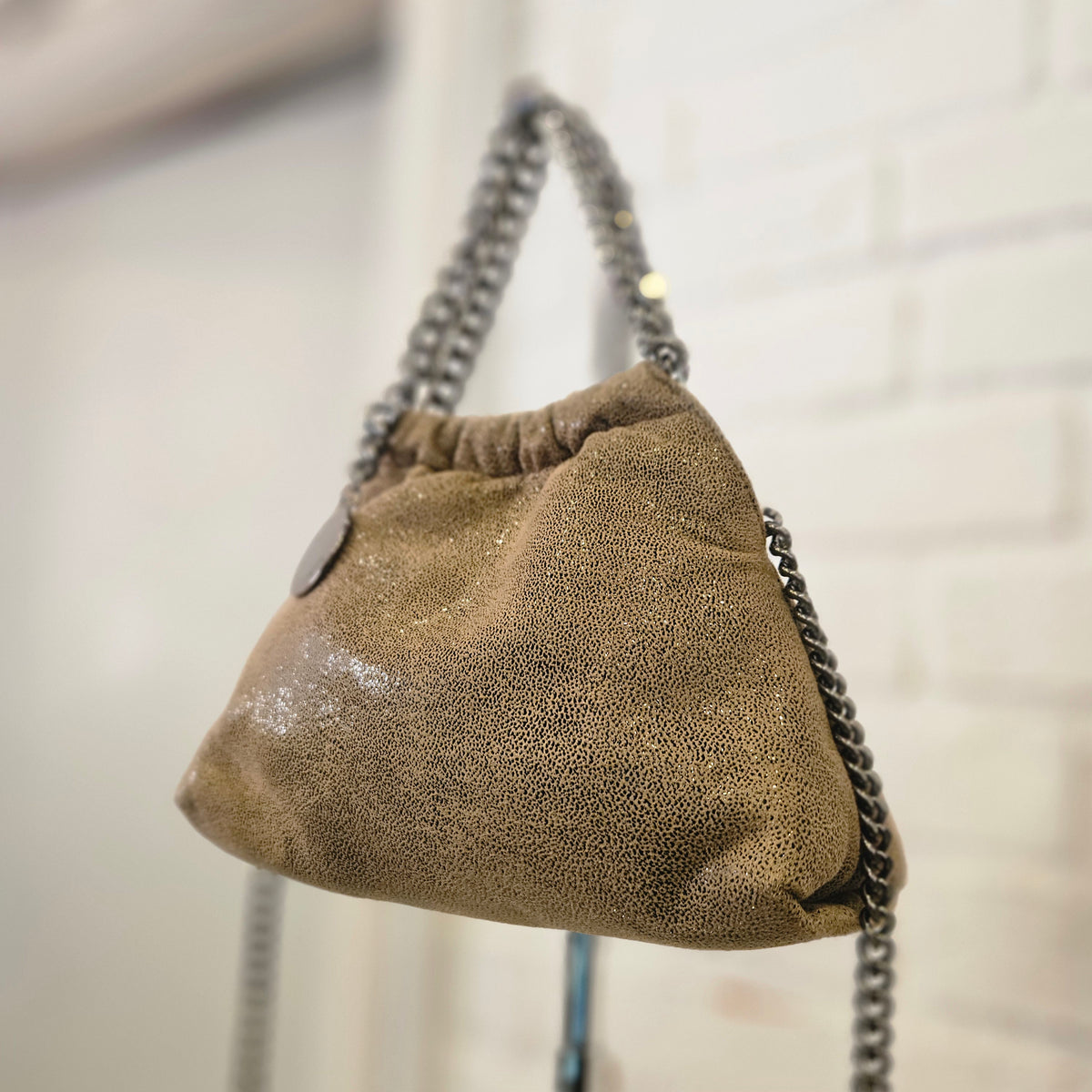 Borsa Stella McCartney Falabella Effetto Cracklé Oro/Bronzo