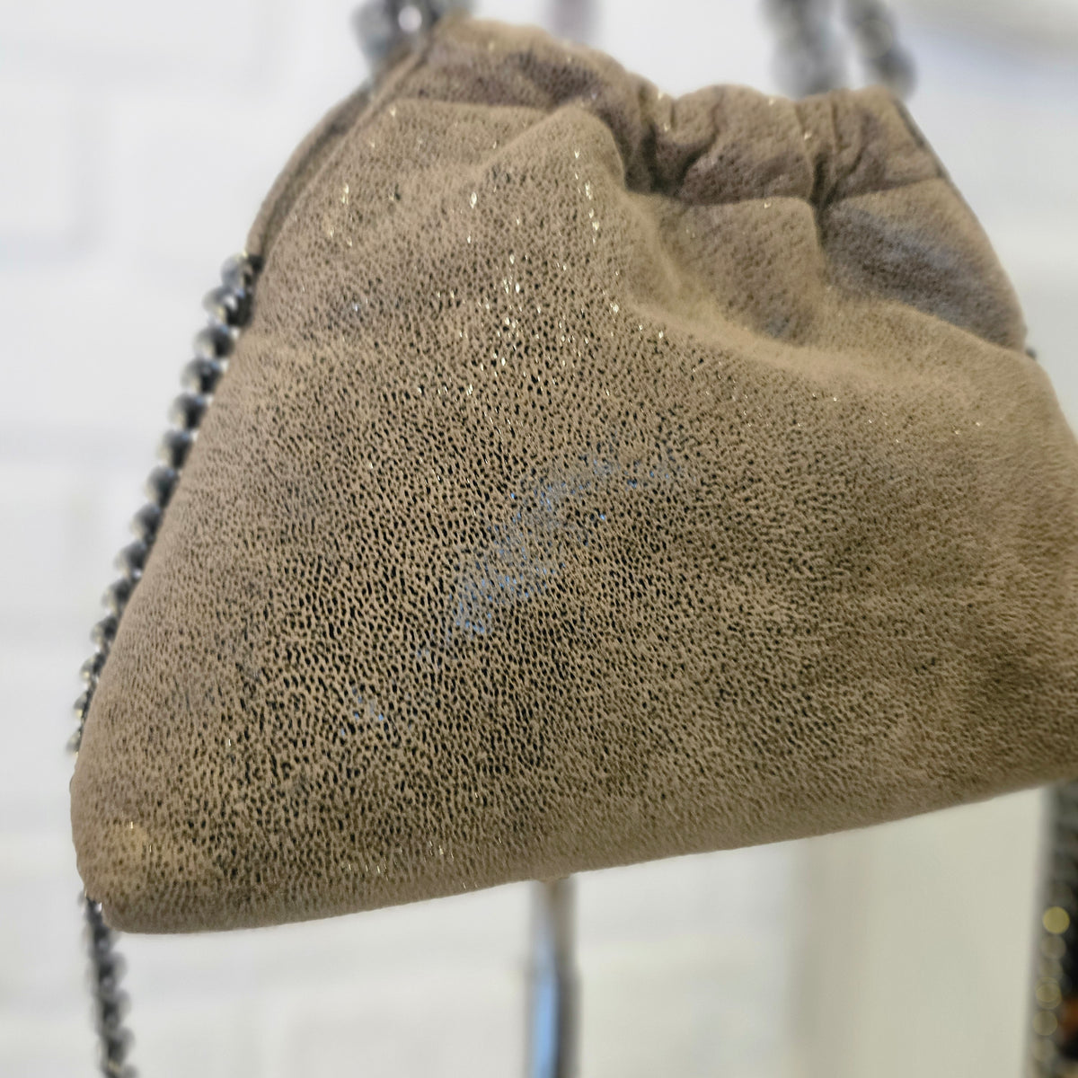 Borsa Stella McCartney Falabella Effetto Cracklé Oro/Bronzo