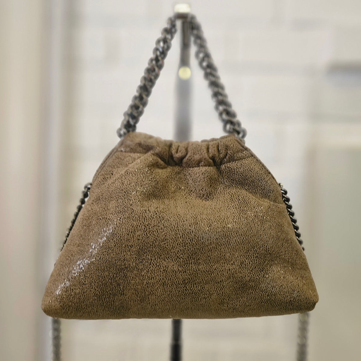 Borsa Stella McCartney Falabella Effetto Cracklé Oro/Bronzo