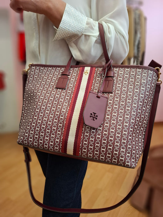 Borsa Tory Burch dettagli bordeaux