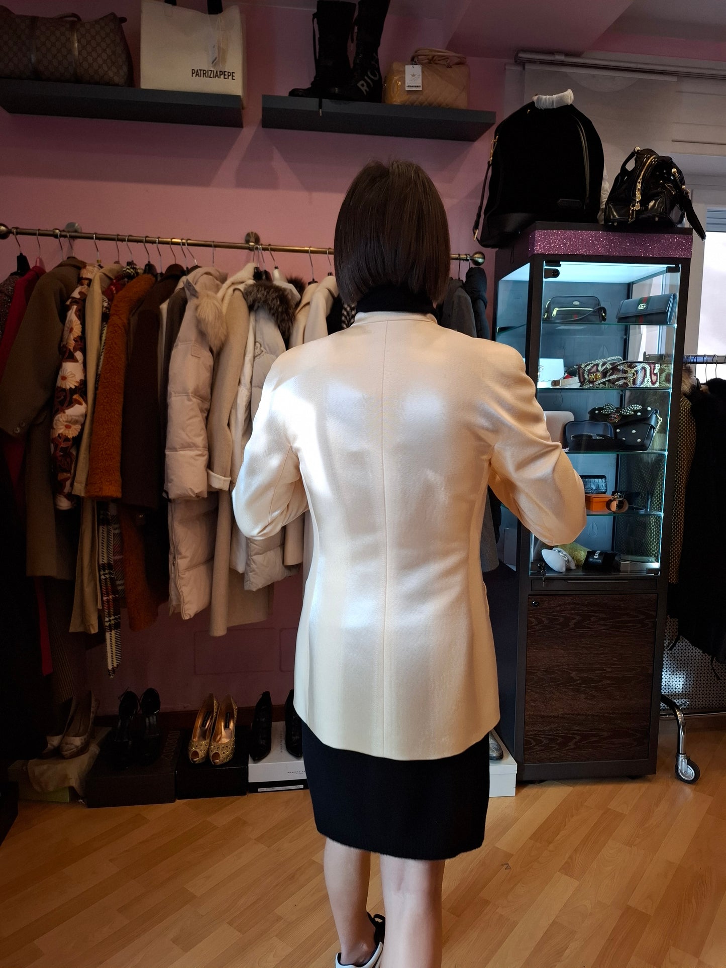 Blazer bianco Giorgio Armani tg40 perlato