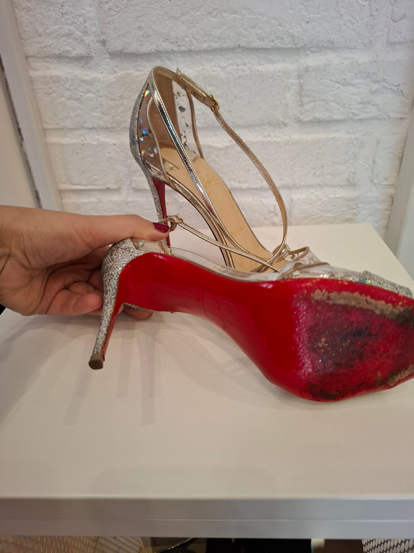 Louboutin argentate n*37