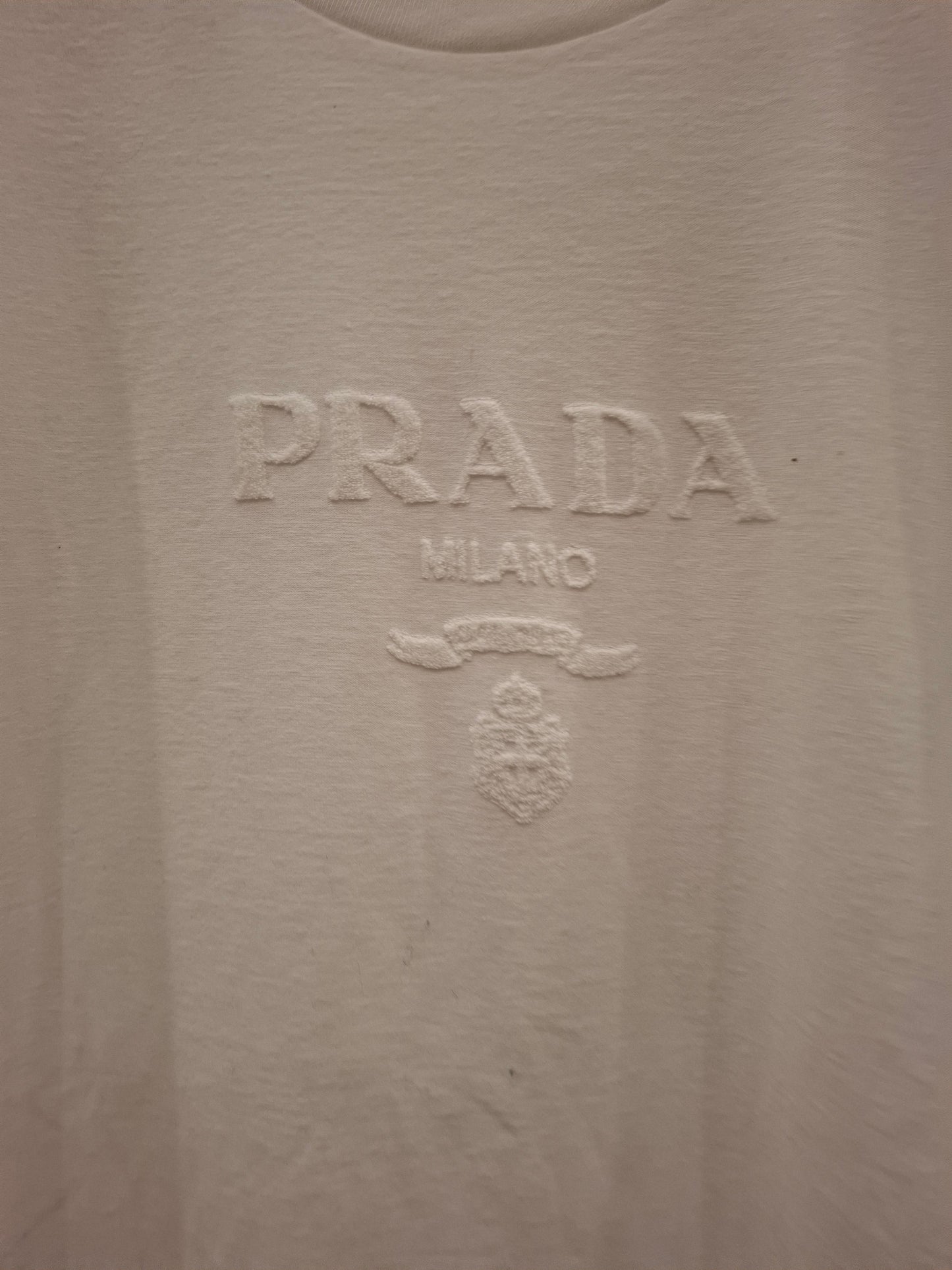 Tshirt Prada iconica bianca tg L