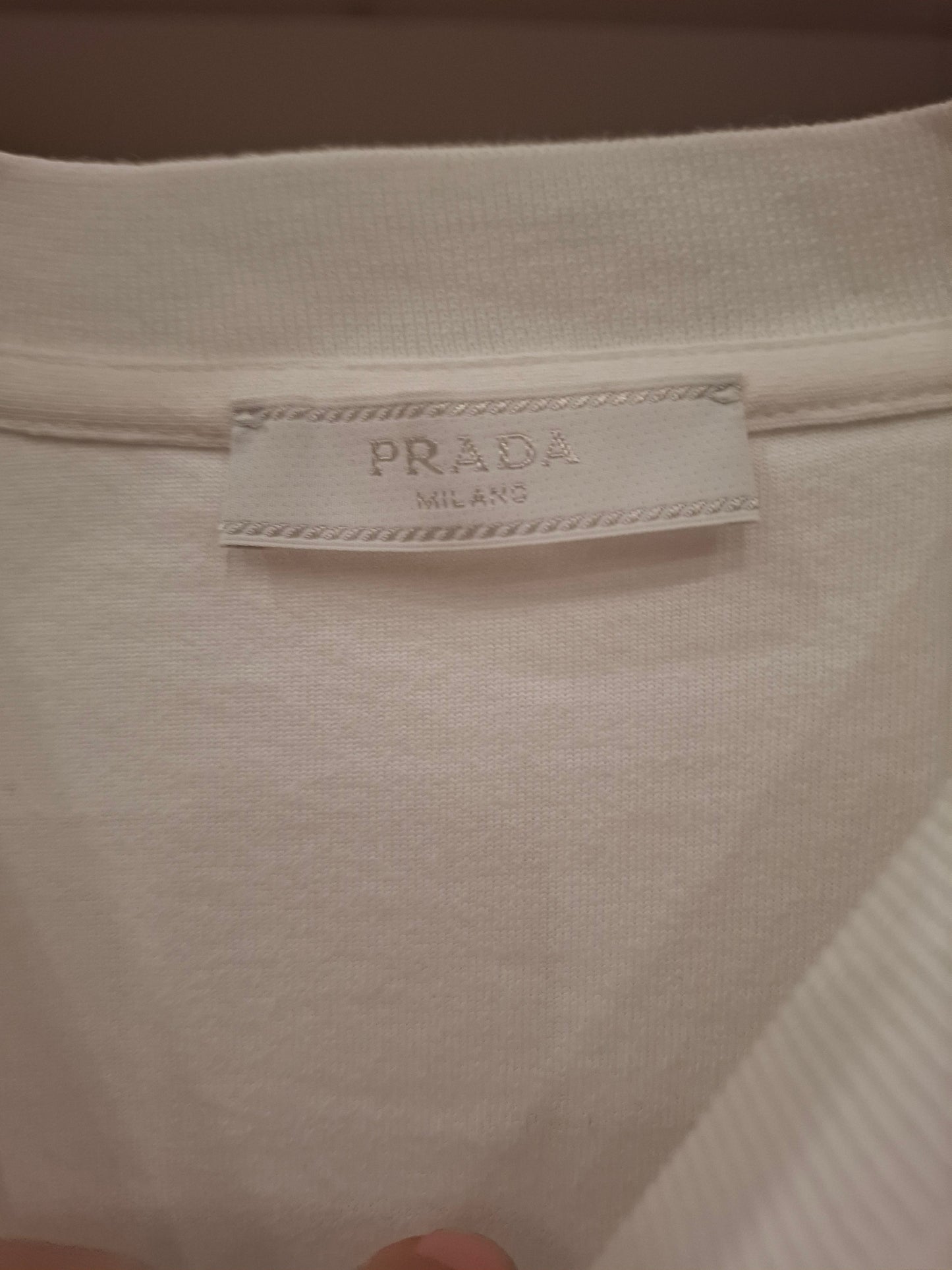 Tshirt Prada iconica bianca tg L