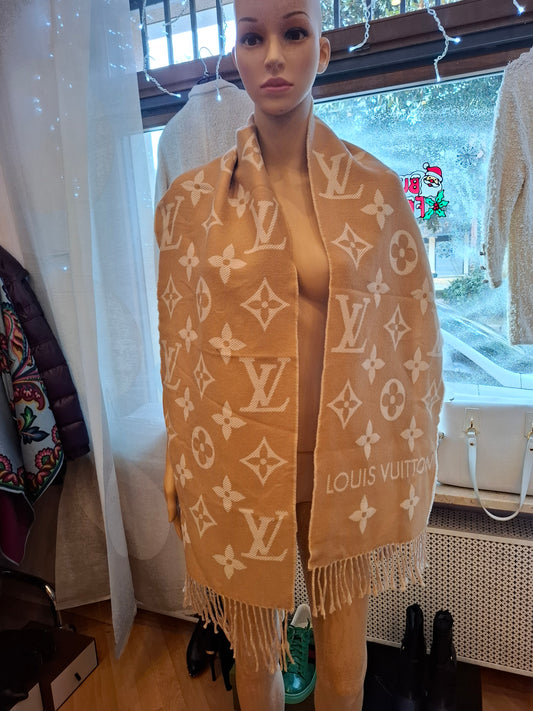 Sciarpa Louis Vuitton beige