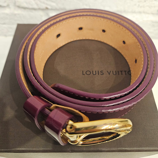 Cintura Louis Vuitton in vernice mis 80