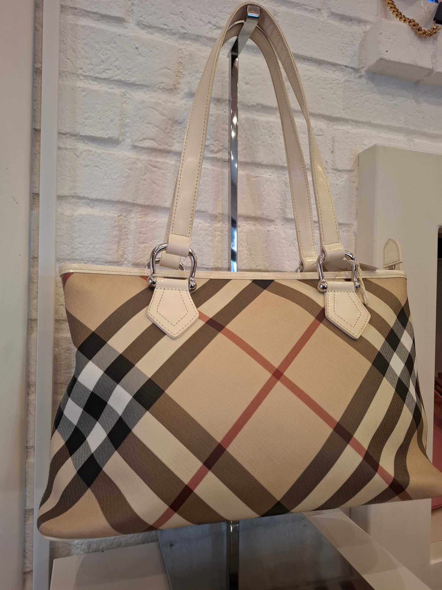 Borsa Burberry bianca