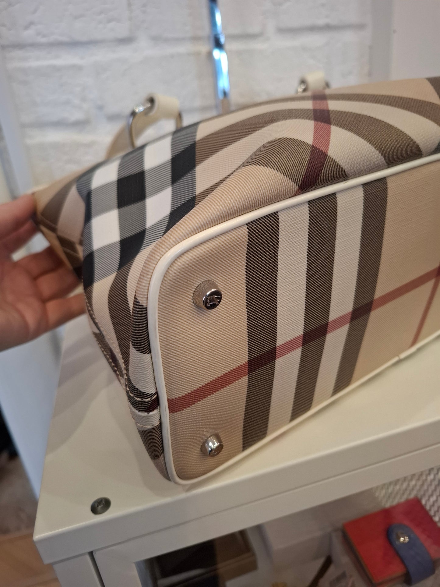 Borsa Burberry bianca