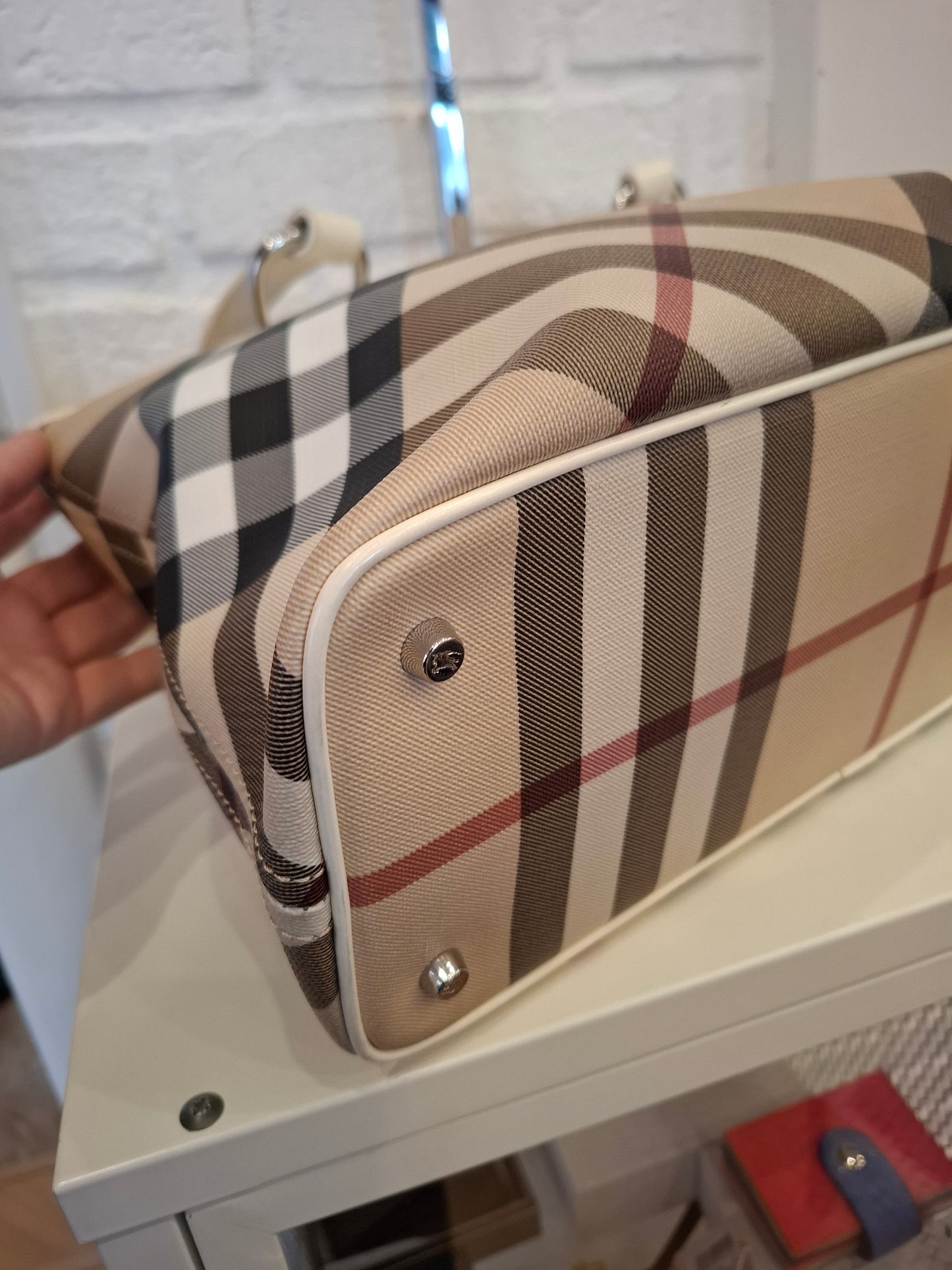 Borsa Burberry bianca