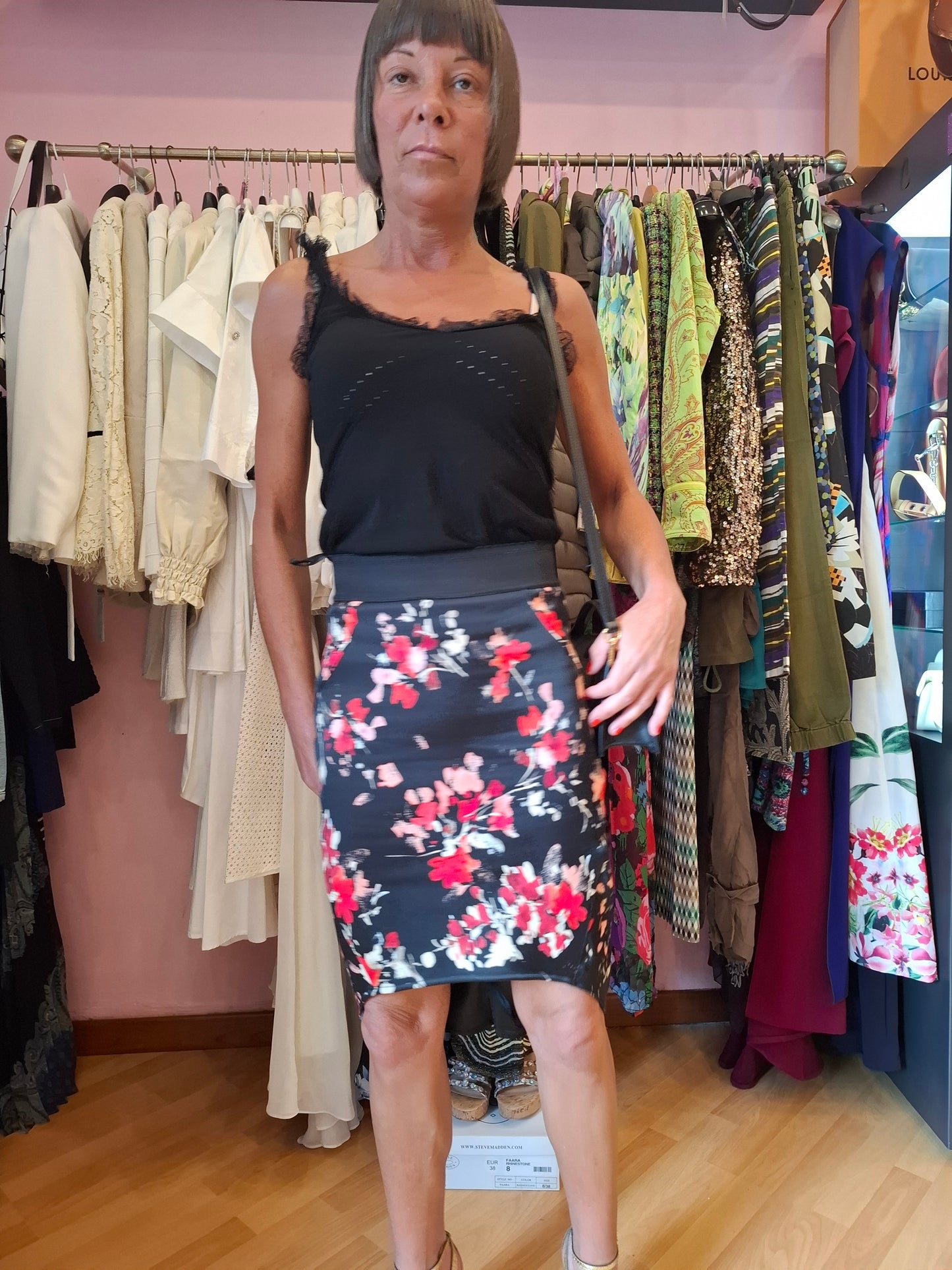 Gonna Elisabetta Franchi floreale tg42 ridotta